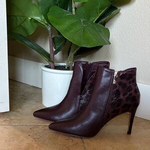 New York & Company Dark Burgundy Ankle Boots